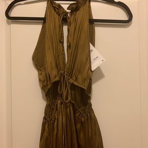 Zara Satin Effect Cutout Dress